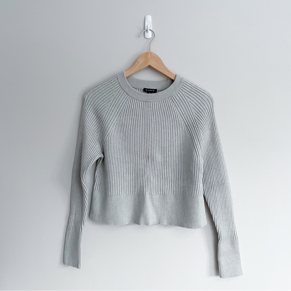 Dynamite | ribbed crop sweater, L - Picture 1 of 8